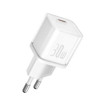 Мережевий зарядний пристрій Baseus GaN5S Fast Charger 1C 30W EU Moon White P10162504213-00 фото