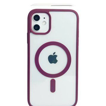 Силиконовый чехол Clear Color Case with MagSafe для iPhone 13 Бордовый 214-00135 фото