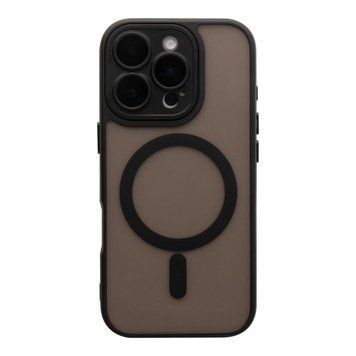 Чохол TPU+PC Magnetic Matte Camera Lens with Magsafe для iPhone 16 Pro Black 757-00340 фото