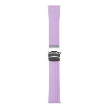 Ремінець Универс 22mm Silicone+Metal lock для Samsung/Amazfit/Huawei Світло-Бузковий 212-02790 фото