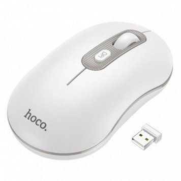 Манипулятор мышь HOCO GM21 Platinum 2.4G business wireless mouse White Gray 656-03223 фото