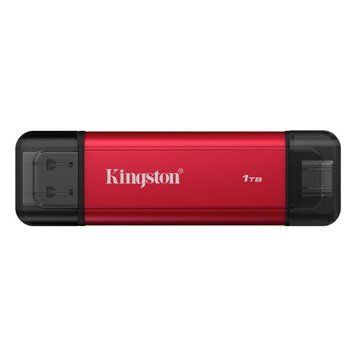 Портативный SSD Kingston Dual USB-A/C 1TB Dual Portable 1050MB/s USB 3.2 Gen 2 Red/Black SPSD/1TB фото