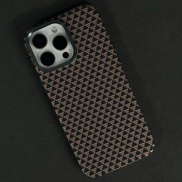 Чехол Elite Carbon Matte BOX Magnetic для iPhone 16 Pyramid Brown 208-06327 фото