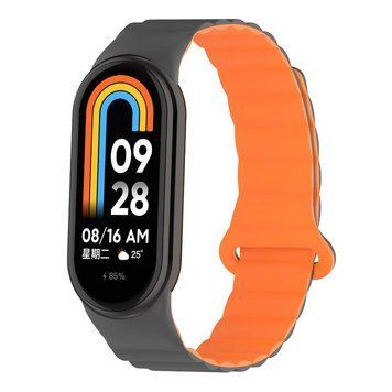 Ремінець для Xiaomi Mi Band 8/9/10 Silicone Link Grey/Orange 212-02640 фото