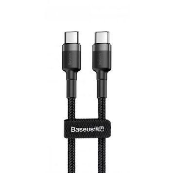 Кабель Baseus Cafule Type-C to Type-C PD 2.0 60W (1m) Gray/Black 209-00229 фото