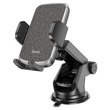 Автодержатель для телефона HOCO CA95 Polaris push-type telescopic suction cup car holder Black 6931474758514 фото