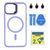 Чохол TPU+PC+Metal Stand Case with MagSafe and Camera Lenses для iPhone 12/12 Pro Purple 214-03700 фото