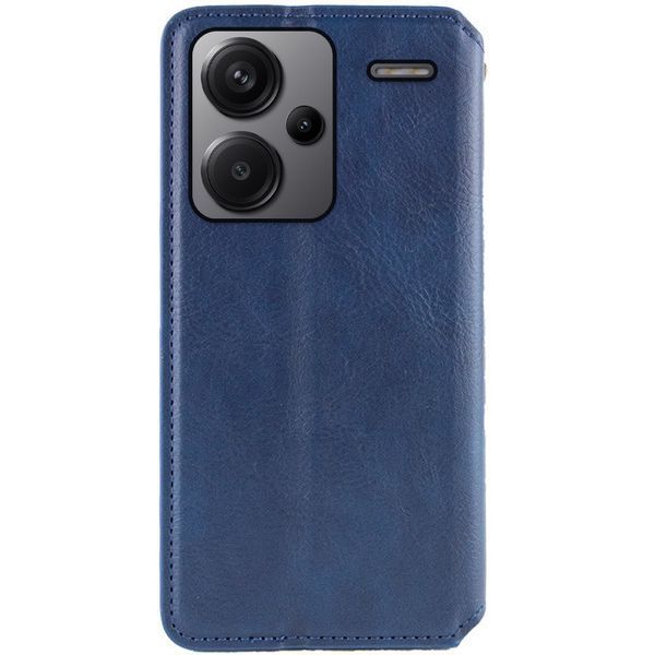 Кожаный чехол-книжка GETMAN Cubic для Xiaomi Redmi Note 13 Pro+ Синий 555-01745 фото