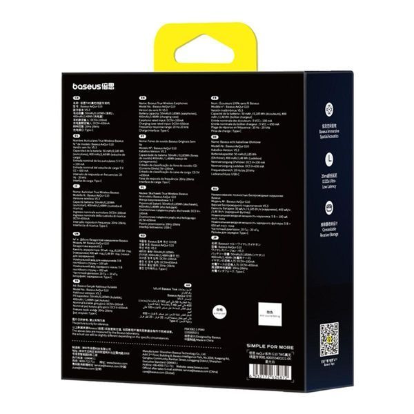 Бездротові навушники Baseus AeQur G10 True Wireless Earphones Stellar White 656-02052 фото