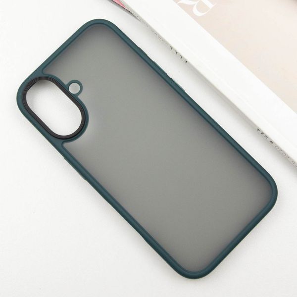 TPU+PC чехол Metal Buttons для Apple iPhone 16 (6.1") Зеленый 777-08252 фото
