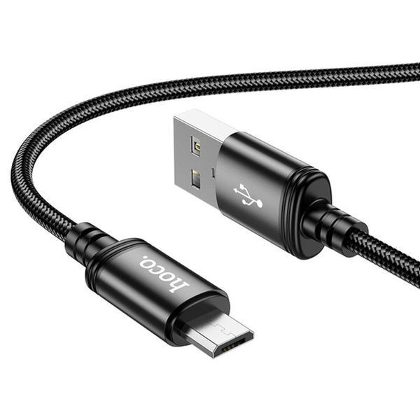 Кабель HOCO X89 Wind charging data cable Micro Black 6931474784346 фото