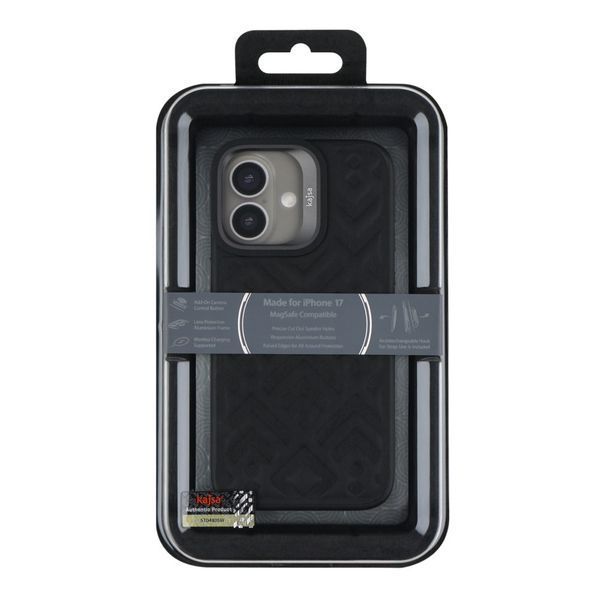 Чохол Kajsa Briquette Collection Rhombus with MagSafe для iPhone 17 Black 2020000509462 фото