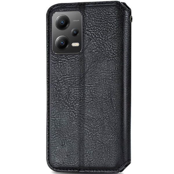 Шкіряний чохол-книжка GETMAN Cubic для Xiaomi Poco X5 Pro 5G / Redmi Note 12 Pro 5G Чорний 555-01845 фото