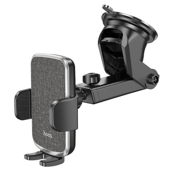 Автодержатель для телефона HOCO CA95 Polaris push-type telescopic suction cup car holder Black 6931474758514 фото