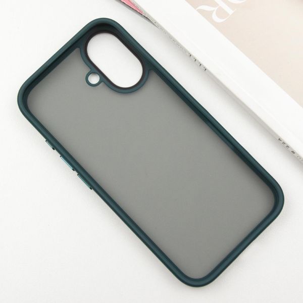 TPU+PC чехол Metal Buttons для Apple iPhone 16 (6.1") Зеленый 777-08252 фото