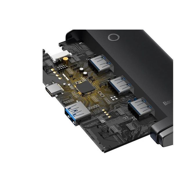 USB-хаб Baseus Lite Series 4-Port Type-C HUB Adapter (Type-C to USB 3.0*4 ) 1m Black WKQX030401 фото