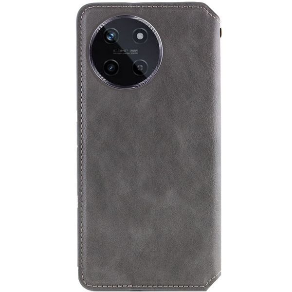 Кожаный чехол-книжка GETMAN Cubic для Realme 11 4G Серый 555-01645 фото