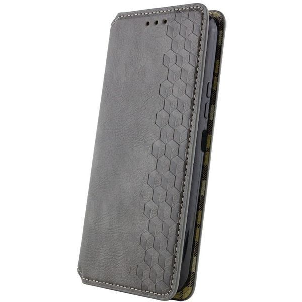 Кожаный чехол-книжка GETMAN Cubic для Realme 11 4G Серый 555-01645 фото
