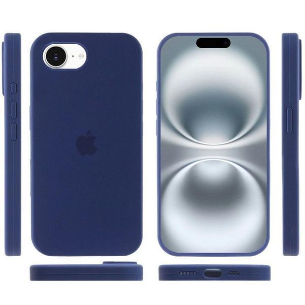 Чехол Silicone Case Full Protective для Apple iPhone 16e\17e (6.1") Deep navy 555-04076 фото