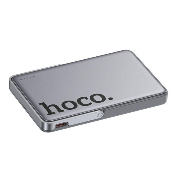 Power Bank Hoco Q36 Sunlight PD20W magnetic suction+holder 5000mAh Сірий 656-03291 фото
