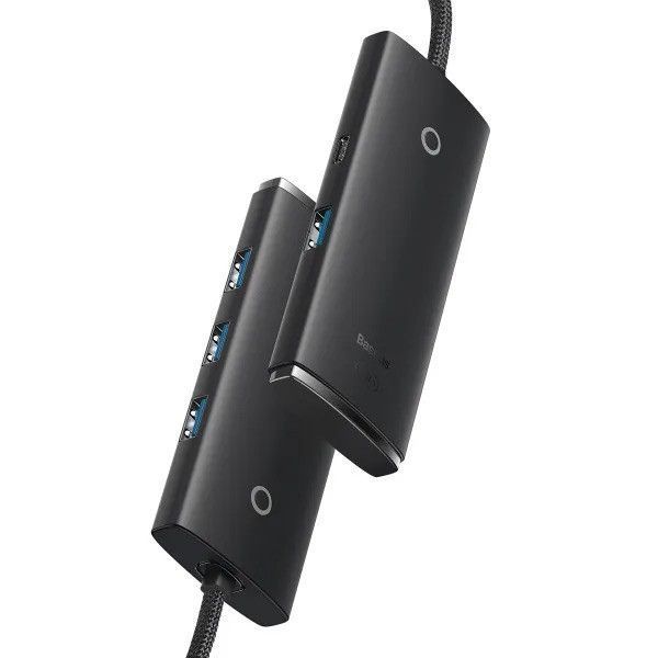 USB-хаб Baseus Lite Series 4-Port Type-C HUB Adapter (Type-C to USB 3.0*4 ) 1m Black WKQX030401 фото