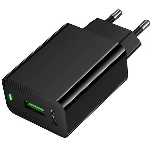 СЗУ Hoco CS92A Leader QC3.0 18W (1USB-A) Black ILSO-00000081873-1 фото