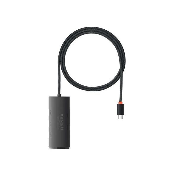 USB-хаб Baseus Lite Series 4-Port Type-C HUB Adapter (Type-C to USB 3.0*4 ) 1m Black WKQX030401 фото