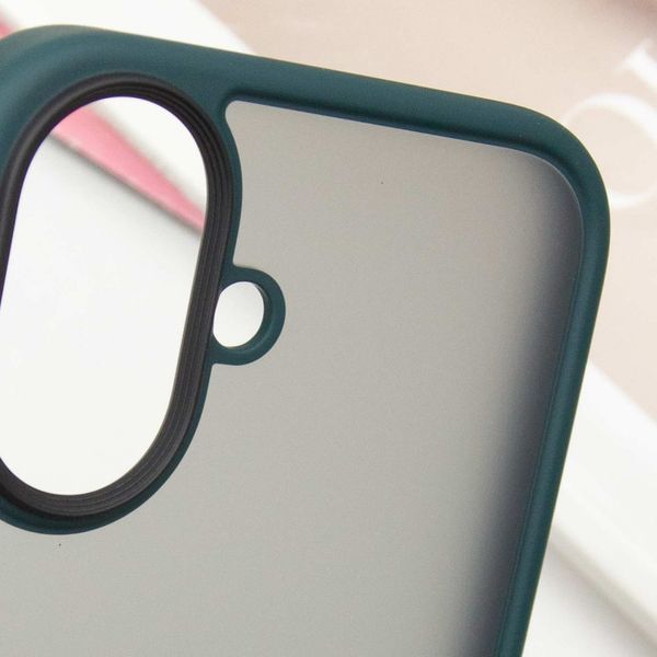 TPU+PC чехол Metal Buttons для Apple iPhone 16 (6.1") Зеленый 777-08252 фото