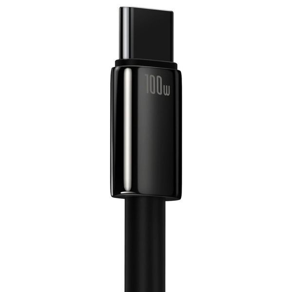 Кабель Baseus Tungsten Gold Fast Charging Data Cable USB to Type-C 100W 1m Black CAWJ000001 фото