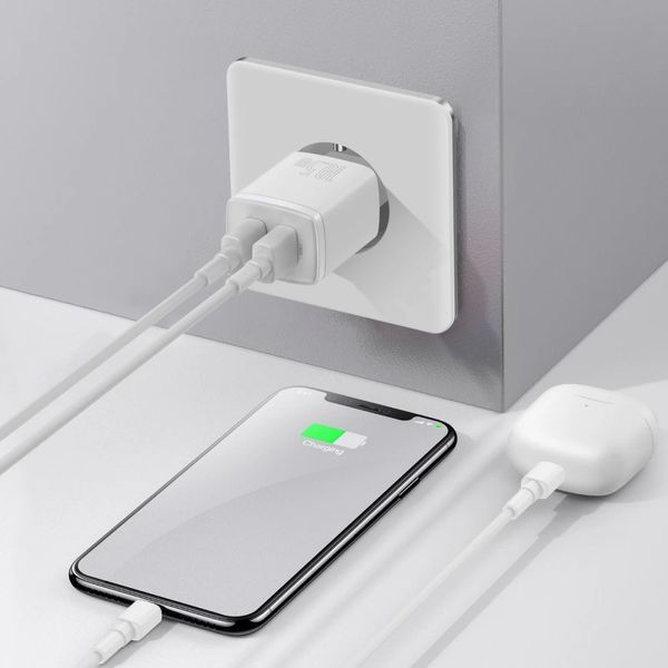 Мережевий зарядний пристрій Baseus Compact Charger 2U 10.5W EU White CCXJ010202 фото