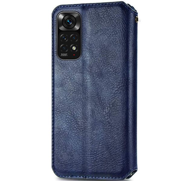 Шкіряний чохол-книжка GETMAN Cubic для Xiaomi Redmi Note 11 Pro 4G/5G / 12 Pro 4G Синій 555-01899 фото