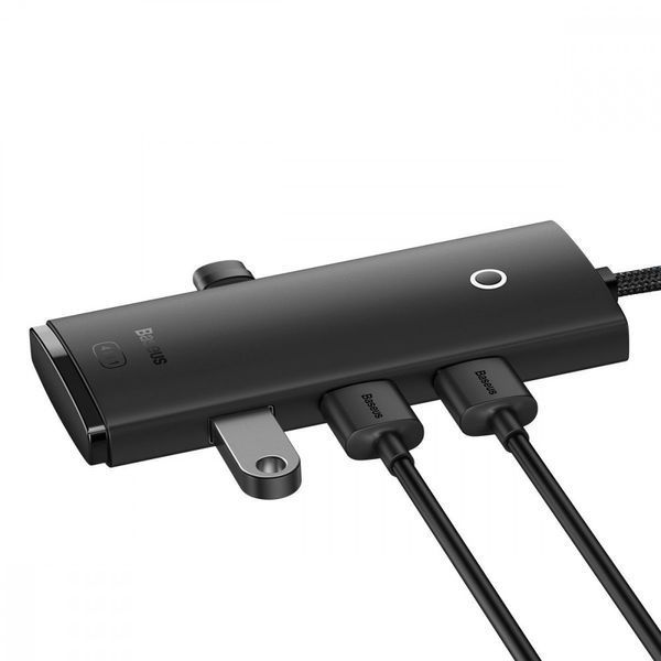 USB-Хаб Baseus Lite Series 4-in-1 (Type-C to USB 3.0*4 ) (1m) Black WKQX030401 фото