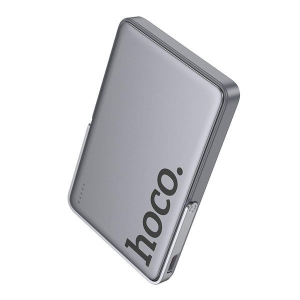 Power Bank Hoco Q36 Sunlight PD20W magnetic suction+holder 5000mAh Сірий 656-03291 фото