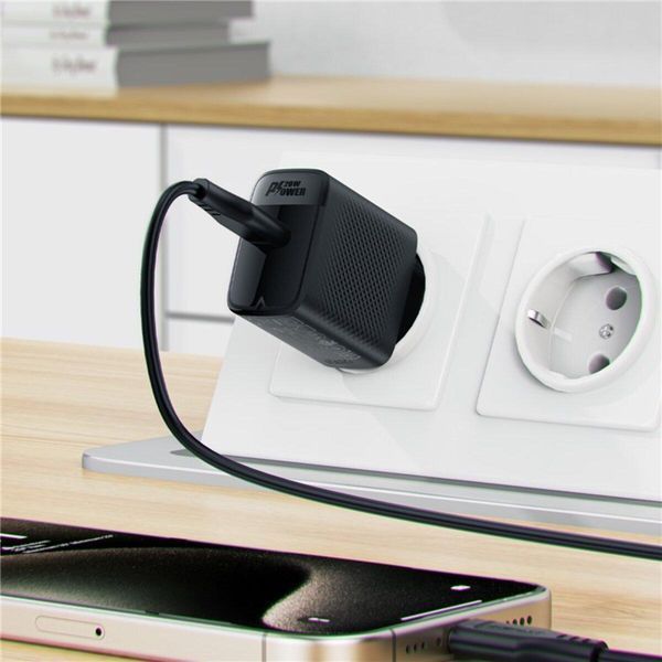 Мережевий зарядний пристрій ACEFAST A82 PD20W GaN single USB-C charger Black 656-01280 фото