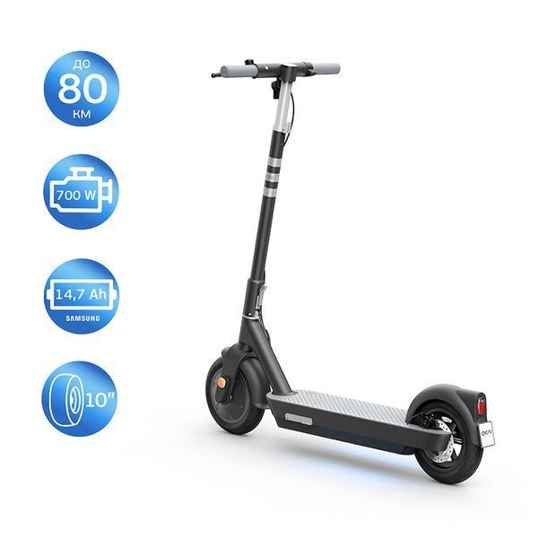 Електросамокат OKAI ES30-NEON PRO Black 10", 350(700)W, 14.7Ah, 80km, 25km\h, 25%, NFC, App, 21kg ES30-B фото