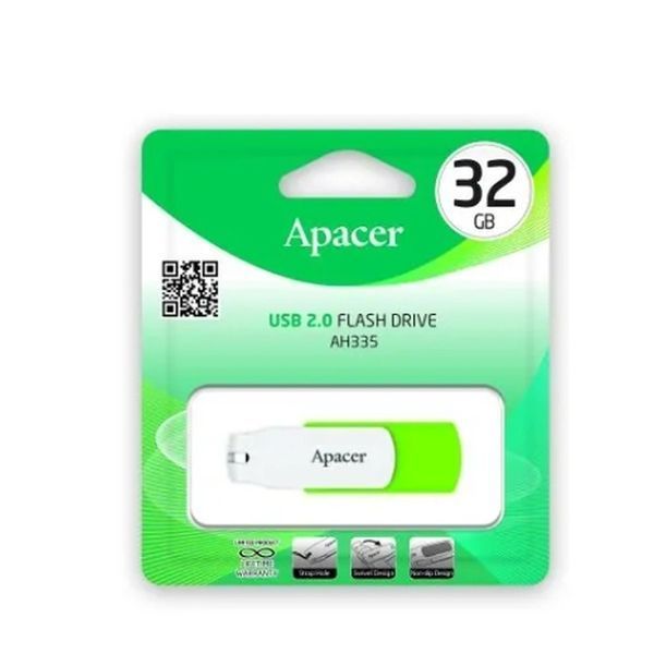 Флеш-накопитель Apacer USB 2.0 AH335 32Gb Green AP32GAH335G-1 фото