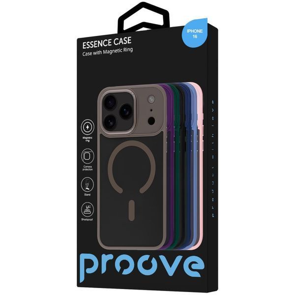 Чехол Proove Essence Case with Magnetic Ring iPhone 16 Natural Titanium 656-04579 фото