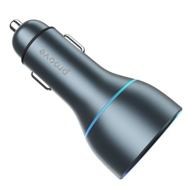 Автомобильное зарядное устройство Proove Super Charge 130W (2 Type-C + USB) metal gray 656-02609 фото