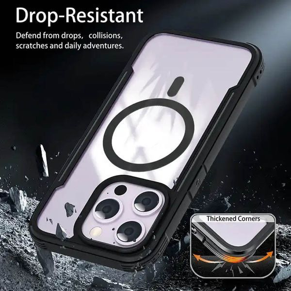 TPU+PC чохол Defense Clear with MagSafe для Apple iPhone 15 Pro (6.1") 777-08630 фото