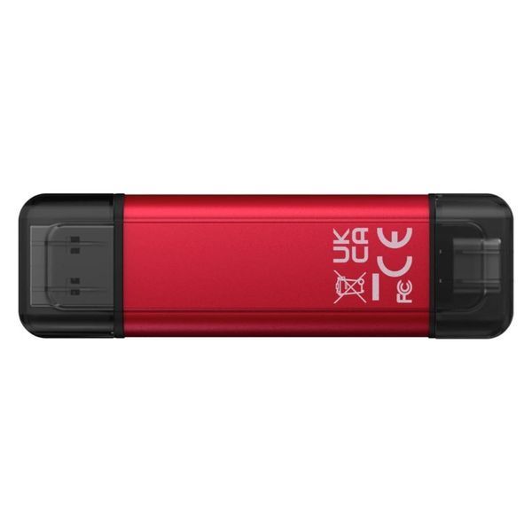 Портативный SSD Kingston Dual USB-A/C 1TB Dual Portable 1050MB/s USB 3.2 Gen 2 Red/Black SPSD/1TB фото