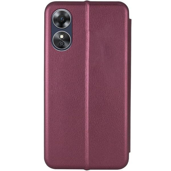 Кожаный чехол-книжка Classy для Oppo A17 / A17K Maroon 777-05814 фото