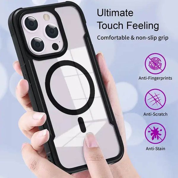 TPU+PC чохол Defense Clear with MagSafe для Apple iPhone 15 Pro (6.1") 777-08630 фото