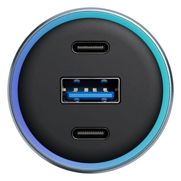 Автомобильное зарядное устройство Proove Super Charge 130W (2 Type-C + USB) metal gray 656-02609 фото