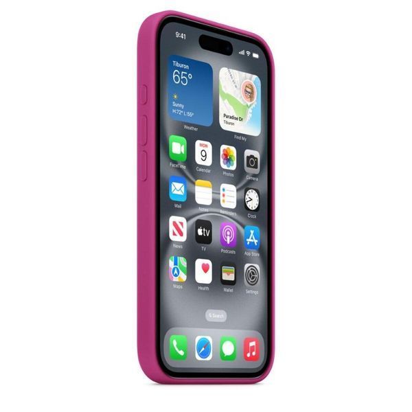 Чехол Silicone Full Case with MagSafe для iPhone 16 Pro Moon Red 656-01255 фото