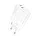 Зарядний пристрій WUW-C193 PD20W+PD20W Charger USB C + USB C White 209-00296 фото 1