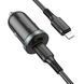 Автомобільний зарядний пристрій BOROFONE BZ22 Scenery dual-port PD30W+QC3.0 car charger set(C to iP) Black 656-00307 фото 1