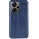 Кожаный чехол-книжка GETMAN Cubic для Xiaomi Redmi Note 13 Pro+ Синий 555-01745 фото 4