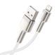 Кабель Baseus Cafule Series Metal Data Cable USB to IP 2.4A 2m White CALJK-B02 фото 4