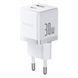 Мережевий зарядник пристрій Baseus Palm Fast Charger C+U 30W EU Moon White 656-01407 фото 2