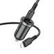 Автомобільний зарядний пристрій BOROFONE BZ22 Scenery dual-port PD30W+QC3.0 car charger set(C to iP) Black 656-00307 фото 2